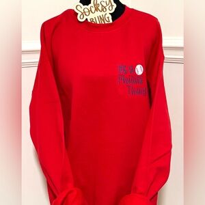 Embroidered Phillies Themed Sweatshirt